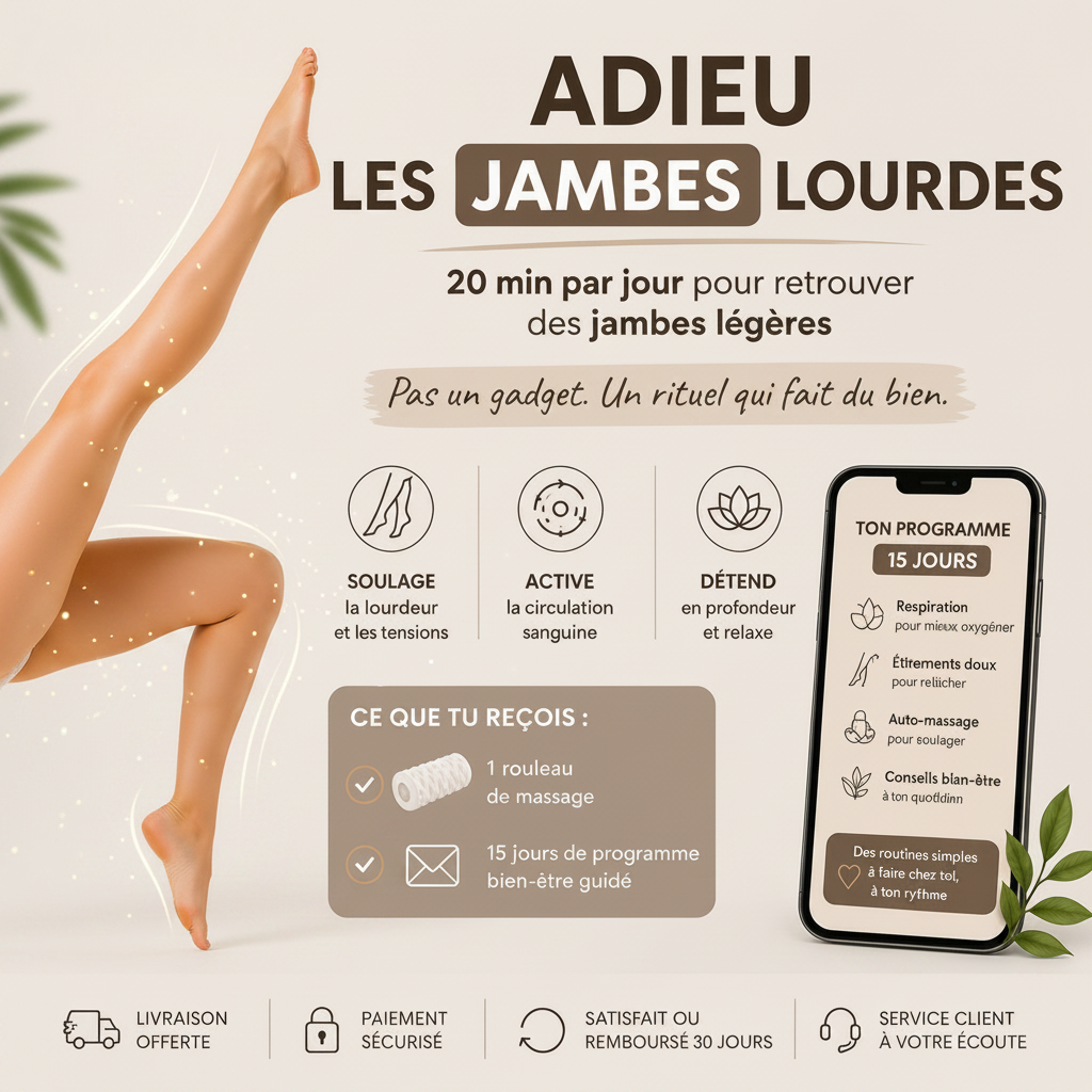 Jambes lourdes, gonflées, fatiguées.. Tu encaisses… ou tu relâches ?